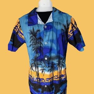Mens Hawaiian Shirt Tailor Pal Love Slim Short Sleeve Button Up XL